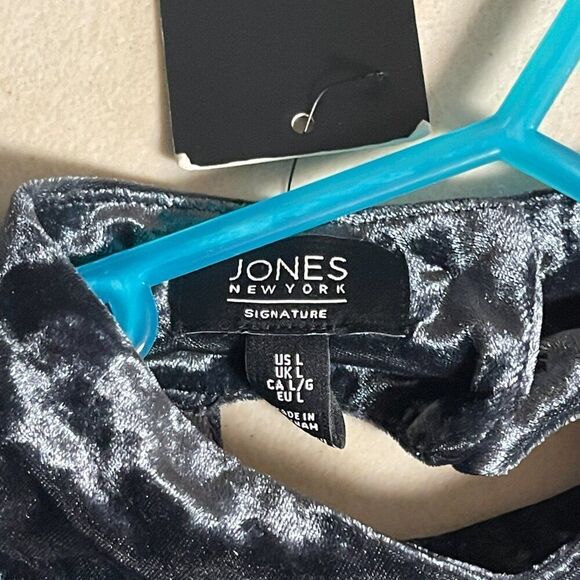 Jones New York Velvet Sleeveless Halter Top Size Large NWT - Picture 8 of 11